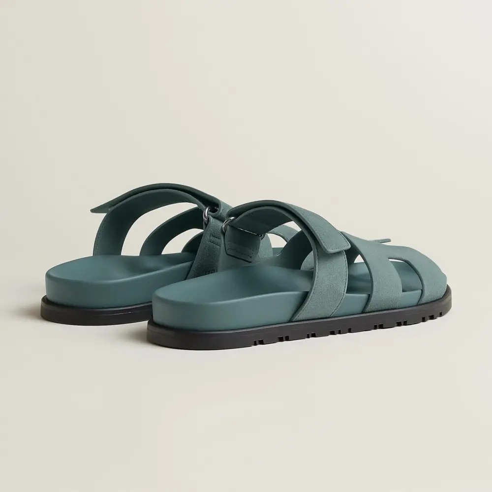 Dép Hermes Chypre Sandal 'Bleu Tonnerre' H222297ZvBR360 - Ảnh 4