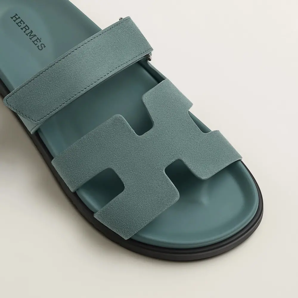 Dép Hermes Chypre Sandal 'Bleu Tonnerre' H222297ZvBR360 - Ảnh 2