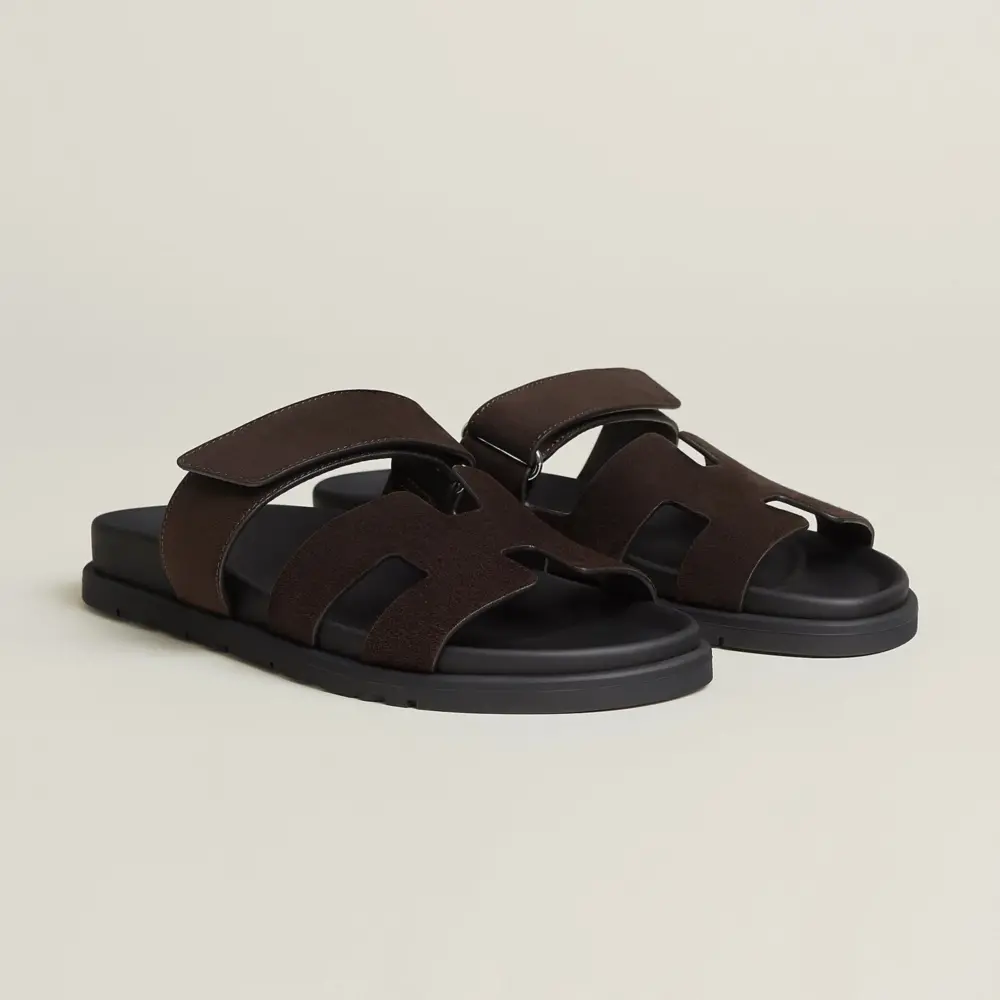 Dép Hermes Chypre Sandal 'Marron Ébène' H222297ZVME360 - Ảnh 4
