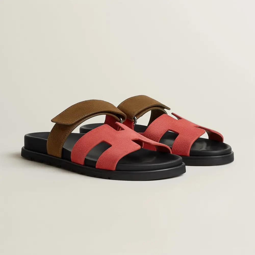 Dép Hermes Chypre Sandal 'Rouge Tomette' H222297ZvD3360 - Ảnh 5