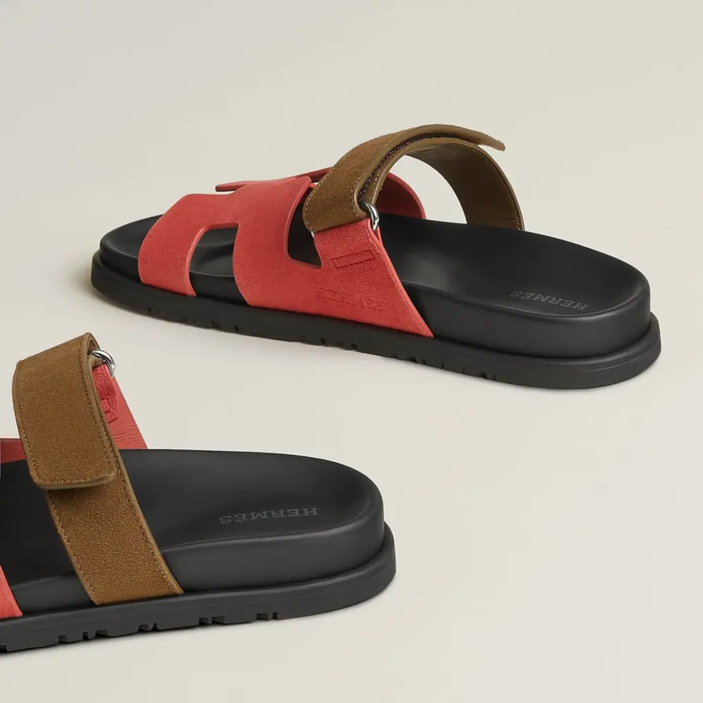 Dép Hermes Chypre Sandal 'Rouge Tomette' H222297ZvD3360 - Ảnh 3