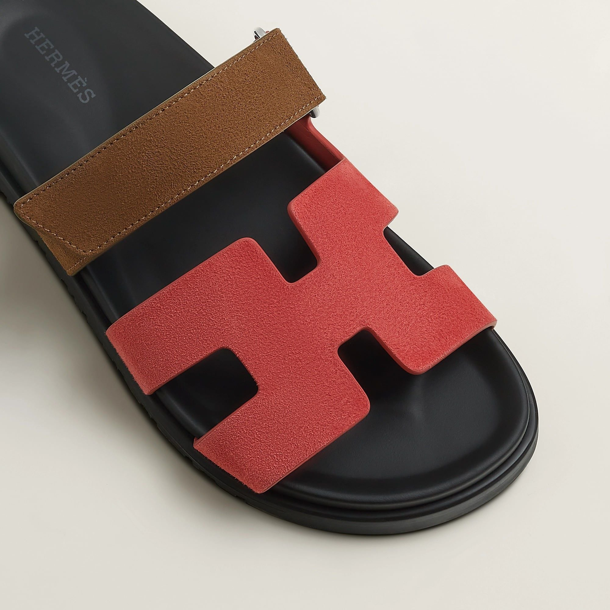 Alternative view of Dép Hermes Chypre Sandal 'Rouge Tomette' H222297ZvD3360
