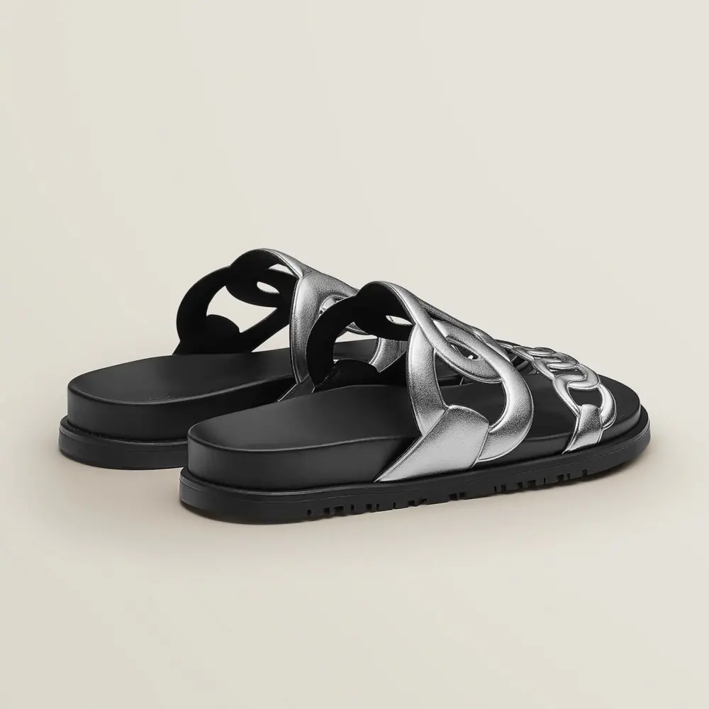 Dép Hermes Extra Sandal 'Gris Argenté' H221148Zv52360 - Ảnh 4
