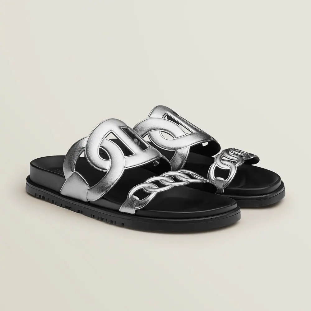 Dép Hermes Extra Sandal 'Gris Argenté' H221148Zv52360 - Ảnh 3