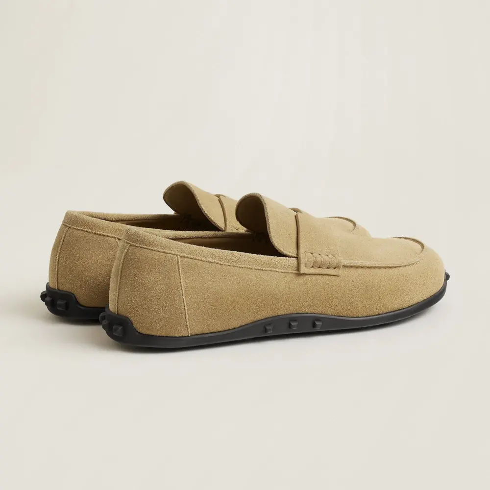 Giày Hermes Lazy Loafer 'Beige Albâtre' H252955ZAVD410 - Ảnh 3