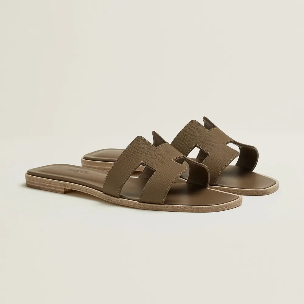 Dép Hermes Oran Sandal 'Étoupe' H202272ZvX3375 - Ảnh 4