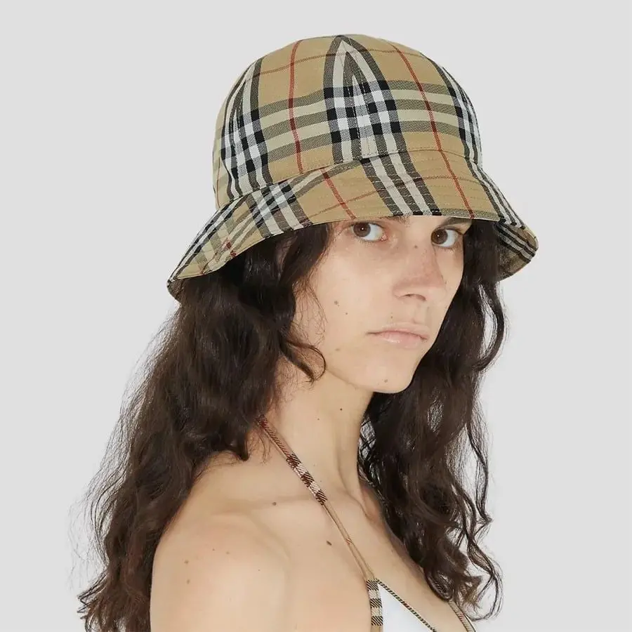 Mũ Burberry Vintage Check Printed 'Beige' 8071150 - Ảnh 3