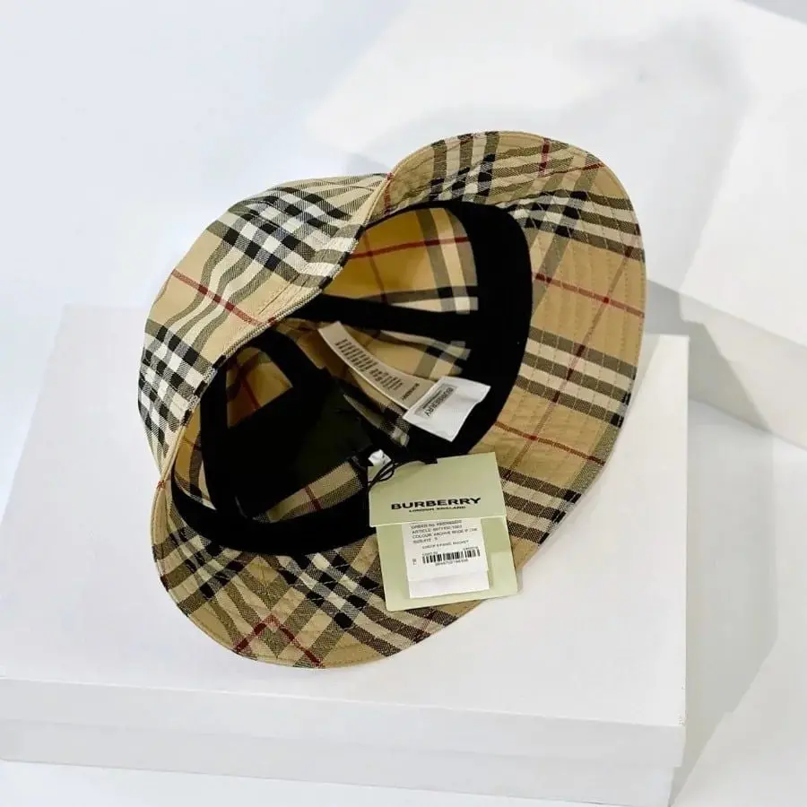 Mũ Burberry Vintage Check Printed 'Beige' 8071150 - Ảnh 5