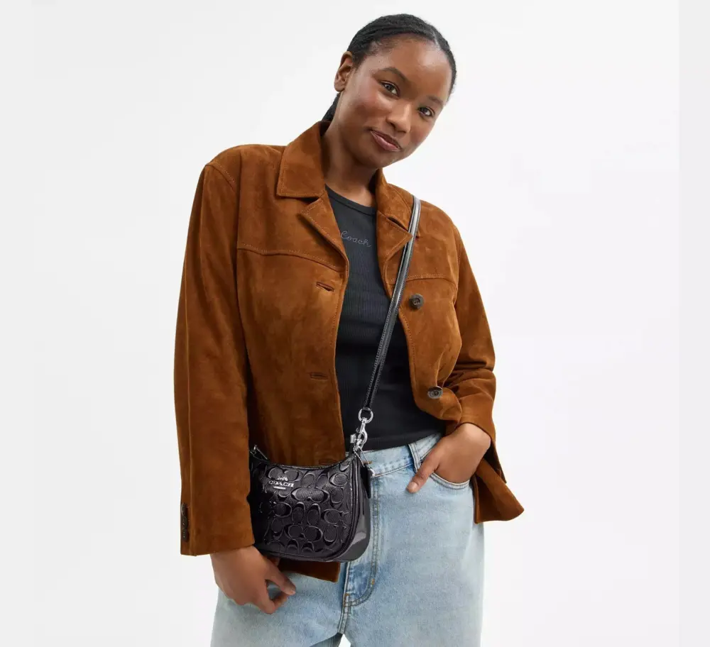 Túi Coach Teri Shoulder Bag 'Black' CDY98-SVBK - Ảnh 5