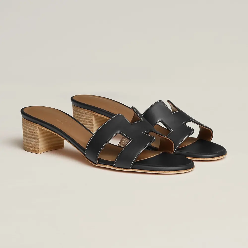 Dép Hermes Oasis Sandal 'Noir' H071002Zv01360 - Ảnh 4
