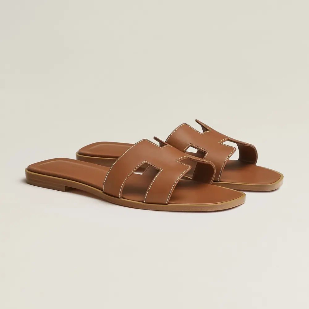 Dép Hermes Oran Sandal 'Gold' H021056Zv03370 - Ảnh 4
