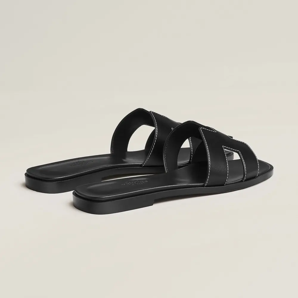 Dép Hermes Oran Sandal 'Noir' H021056Zv01370 - Ảnh 3