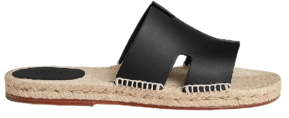 Dép Hermes Antigua Espadrille 'Noir' H231000ZH02390