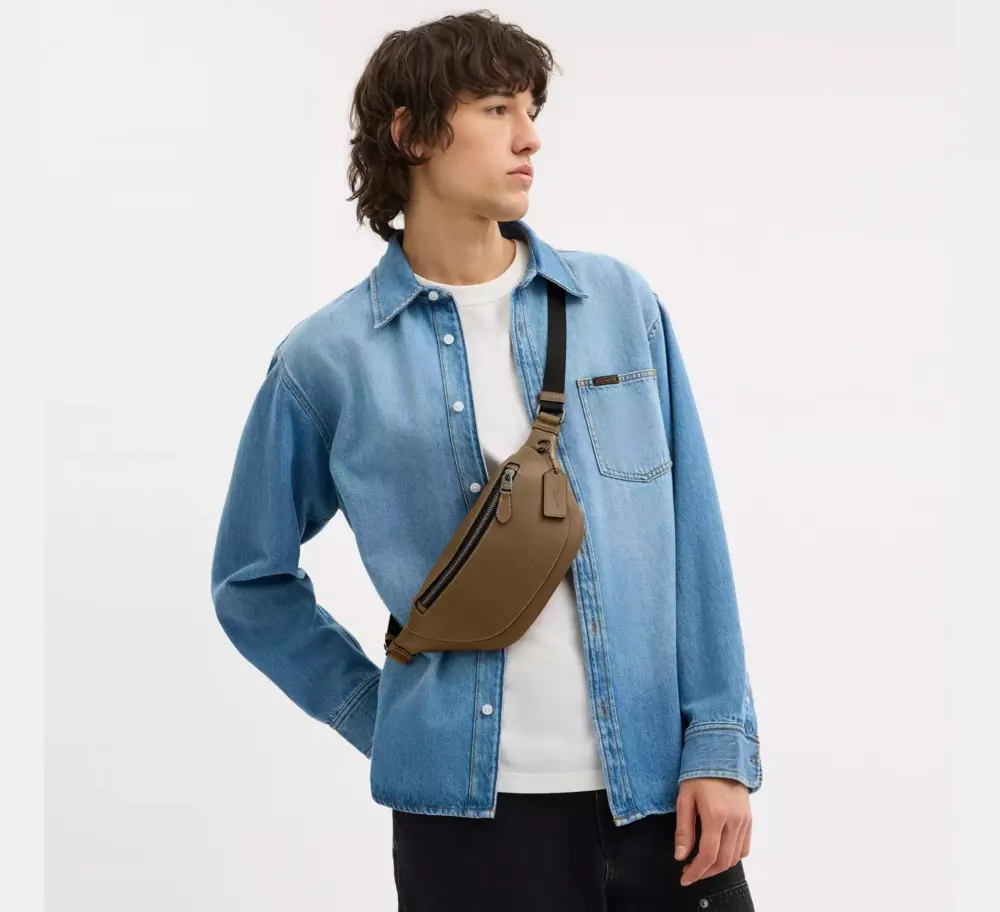 Túi Coach Warren Mini Belt Bag 'Gunmetal' CBI29-QBGRN - Ảnh 4