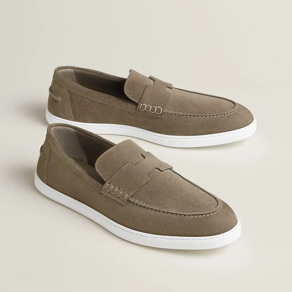 Giày Hermes Job Loafer 'Étoupe' H252843ZAX3410 - Ảnh 4