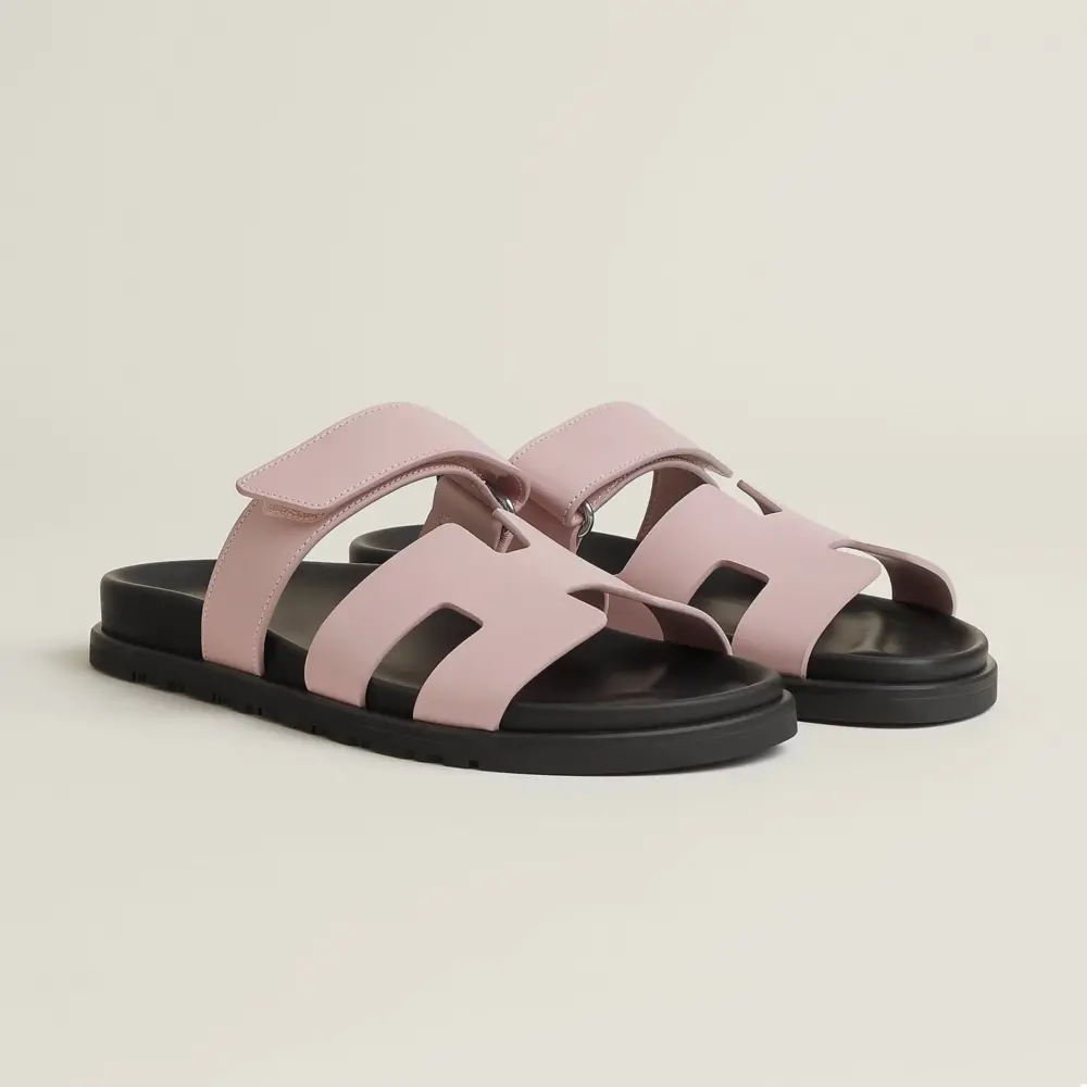 Dép Hermes Chypre Sandal 'Rose Cancan' H222299ZvCG360 - Ảnh 4