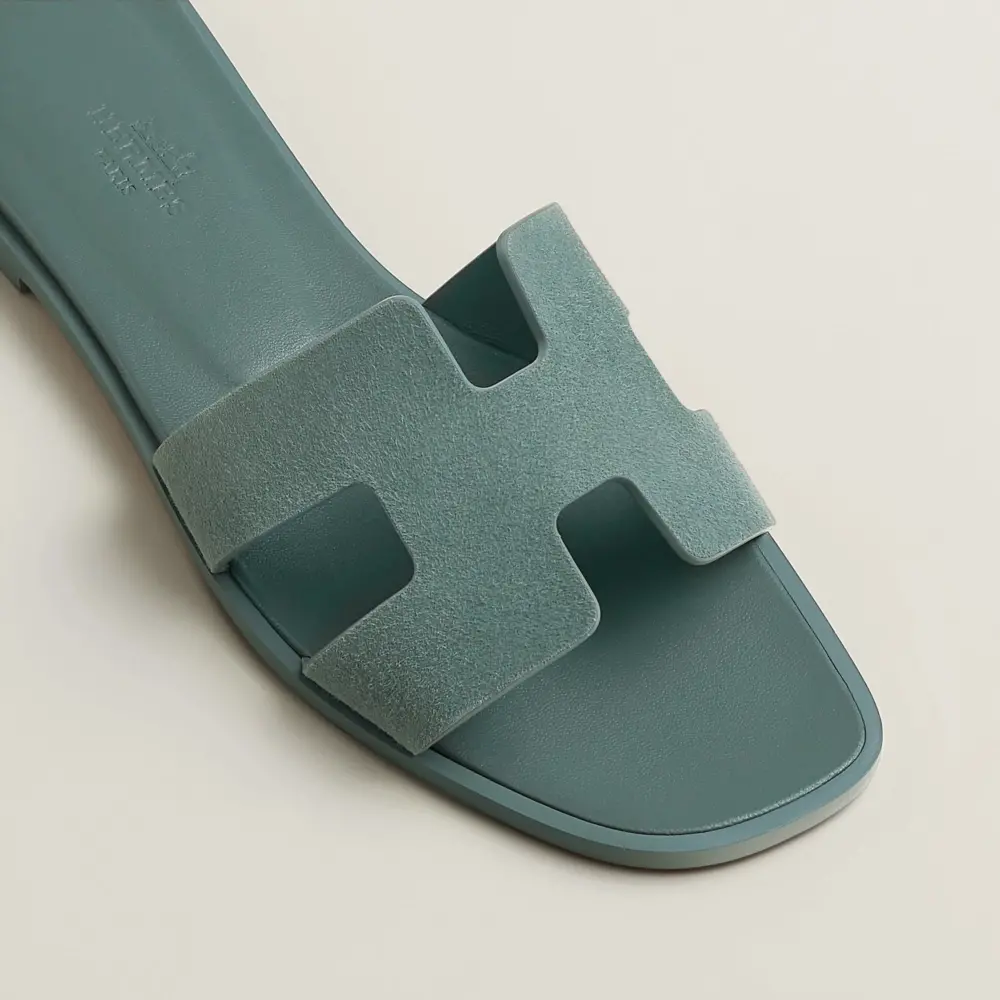 Alternative view of Dép Hermes Oran Sandal 'Bleu Tonnerre'  H221208ZvBR365