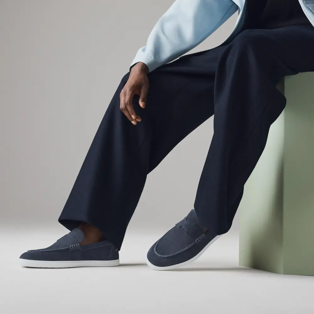 Giày Hermes Job Loafer 'Bleu Céleste' H252843ZAQ8410 - Ảnh 5