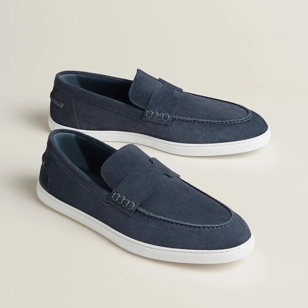 Giày Hermes Job Loafer 'Bleu Céleste' H252843ZAQ8410 - Ảnh 4