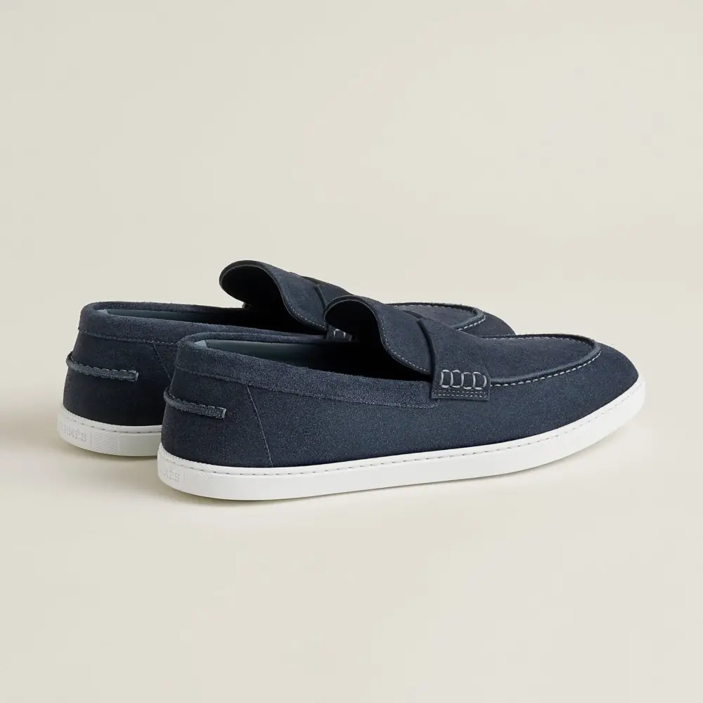 Giày Hermes Job Loafer 'Bleu Céleste' H252843ZAQ8410 - Ảnh 3