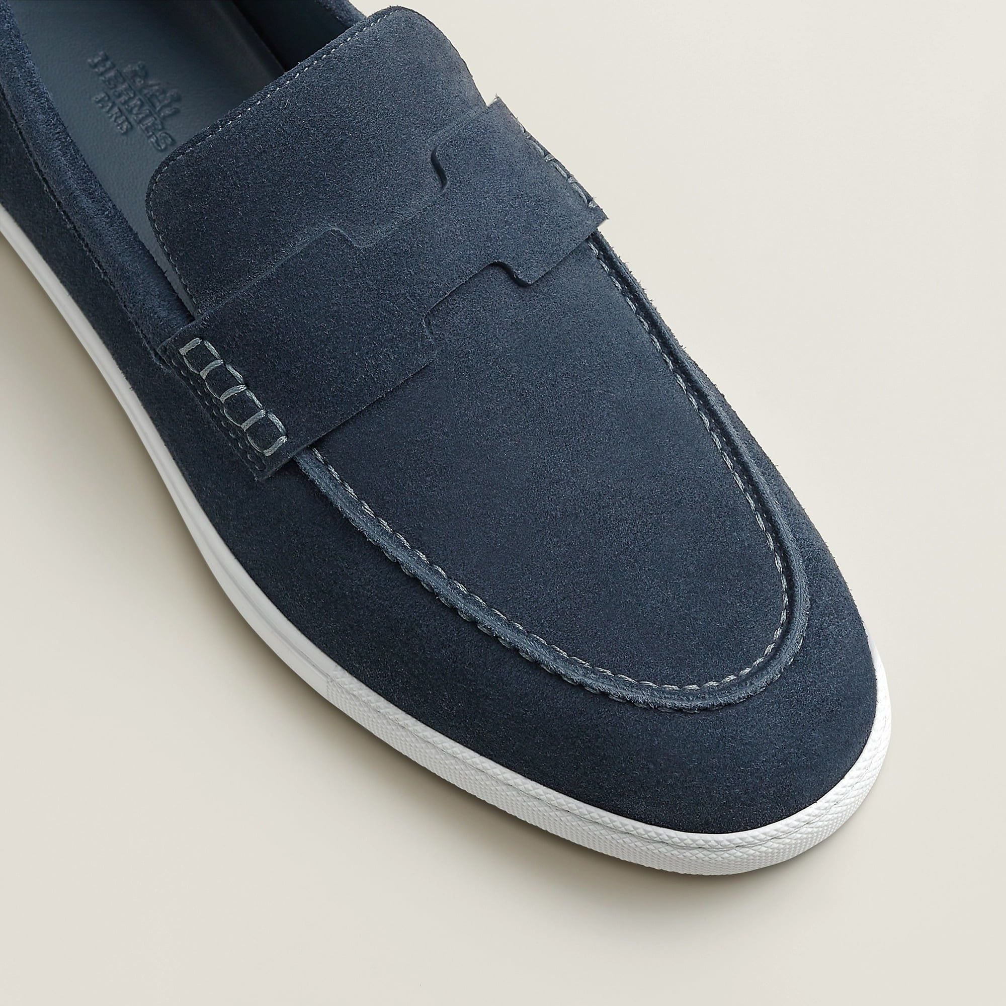 Alternative view of Giày Hermes Job Loafer 'Bleu Céleste' H252843ZAQ8410