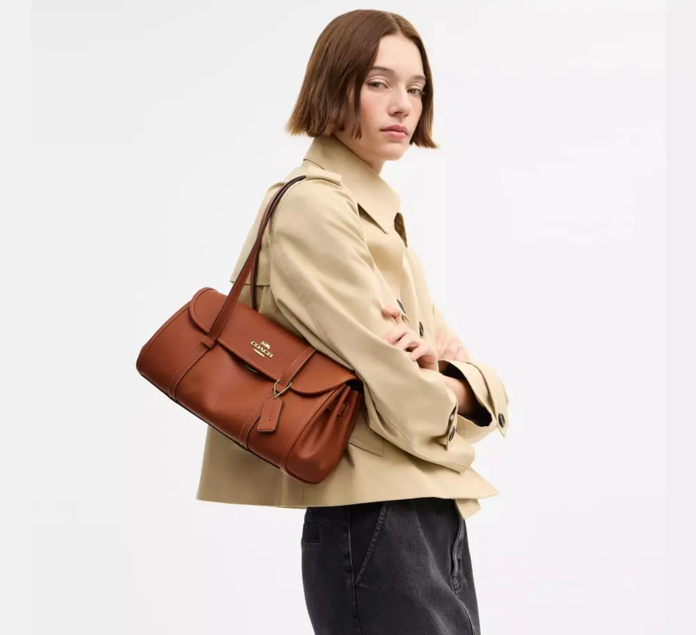 Túi Coach Bridget Flap Shoulder Bag 'Tan' CDB05-IMTN2 - Ảnh 5