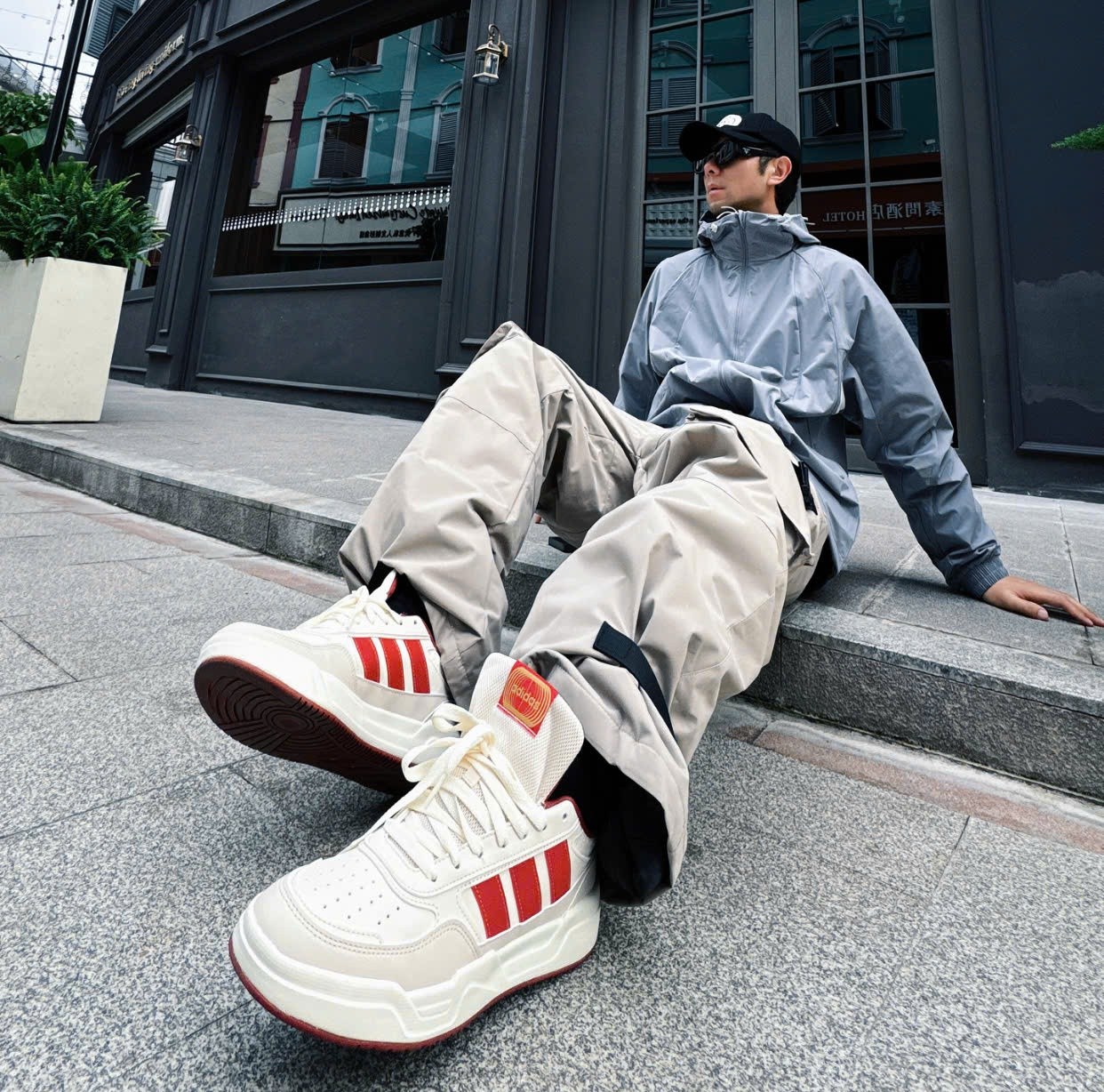 Giày Adidas Lite Baller CNY ‘White Red’ KI1502 - Ảnh 4