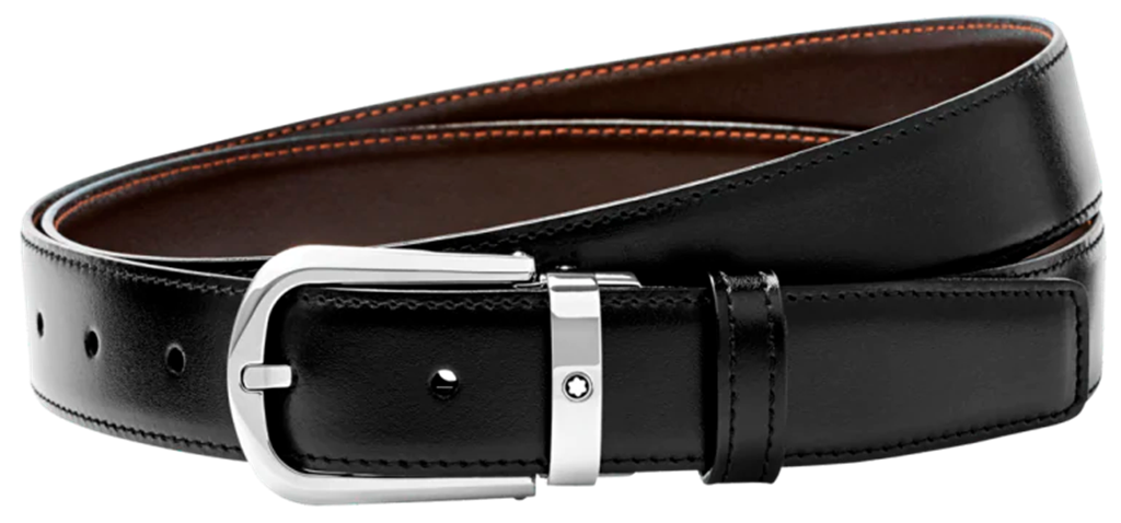 Dây Lưng Montblanc Curved Horseshoe Buckle Belt 114412