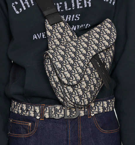 Túi Dior Saddle Dior Oblique Jacquard 'Beige Black' 1ADPO093YKY-H28E - Ảnh 5