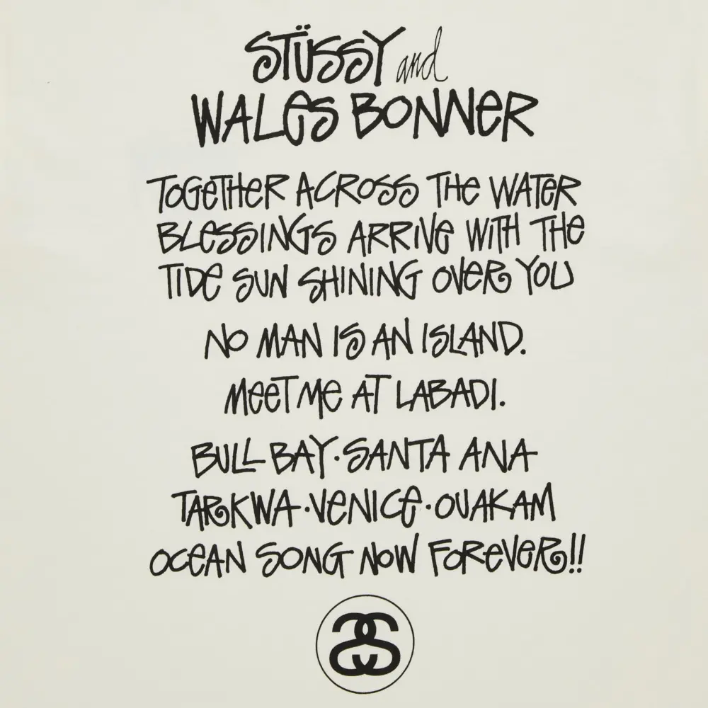 Áo Stussy x Wales Bonner Ocean Song Tee ‘Ivory’ 3904025-White - Ảnh 3