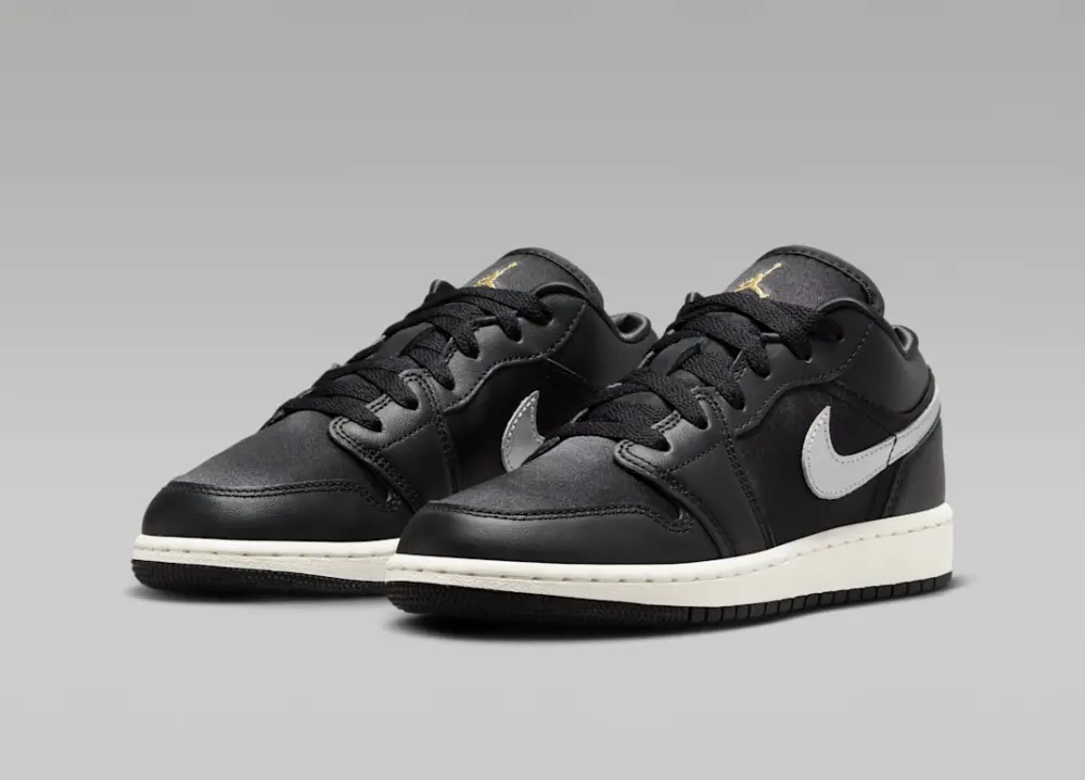 Giày Nike Air Jordan 1 Low SE ‘Black Silver’ FZ3921-001 - Ảnh 3