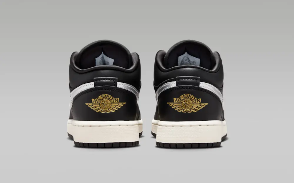 Giày Nike Air Jordan 1 Low SE ‘Black Silver’ FZ3921-001 - Ảnh 4