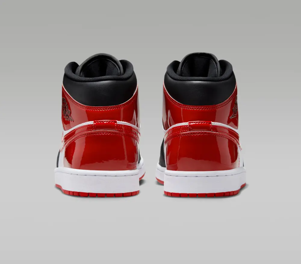 Giày Nike Air Jordan 1 Mid SE ‘Patent Bred Toe’ HV4091-006 - Ảnh 3