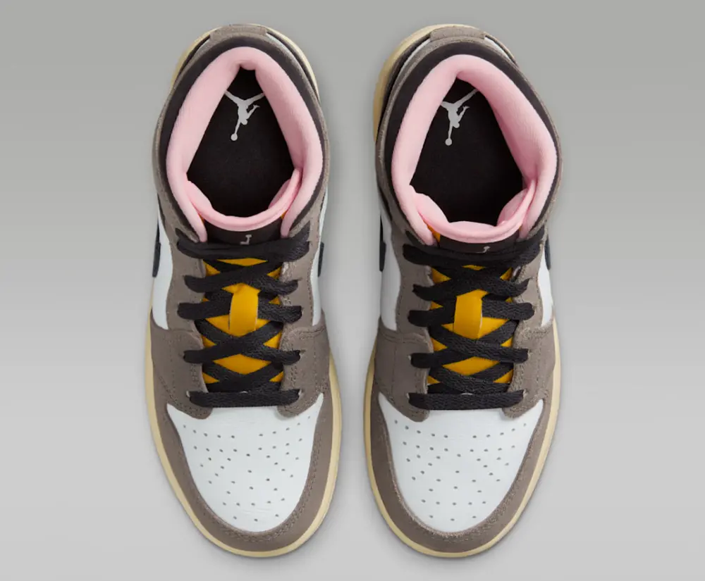 Giày Nike Air Jordan 1 Mid SE ‘White Cave Stone’ HQ2014-100 - Ảnh 5