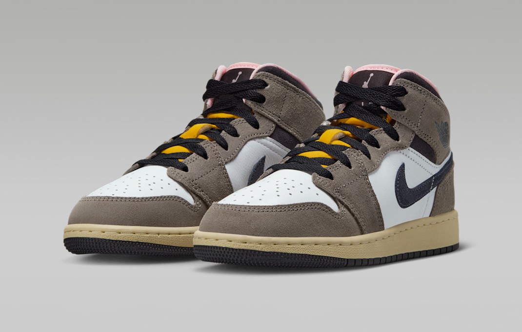 Giày Nike Air Jordan 1 Mid SE ‘White Cave Stone’ HQ2014-100 - Ảnh 4