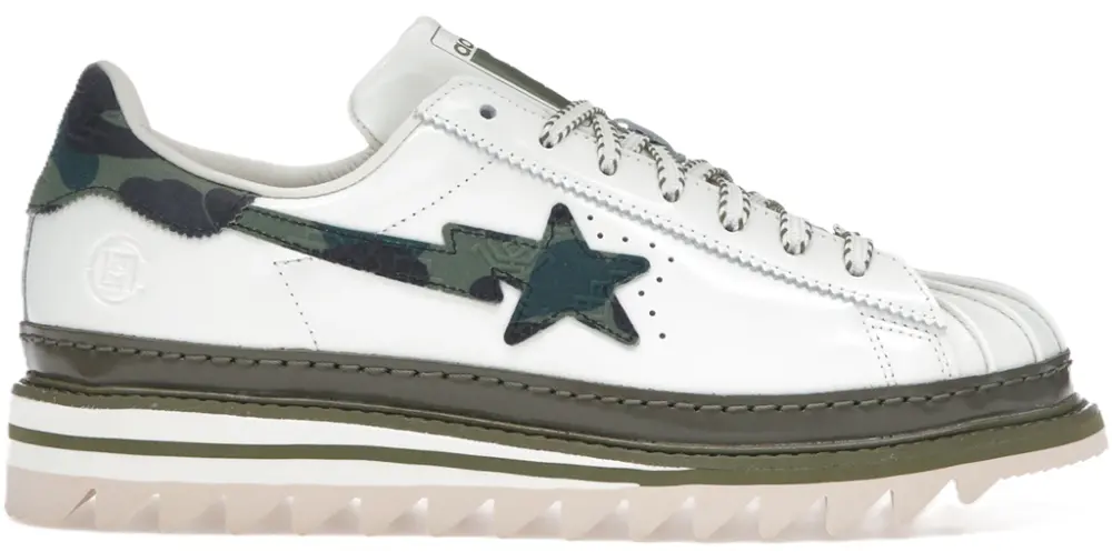 Giày Adidas Superstar ‘CLOT by Edison Chen x Bape Off White’ KJ1473