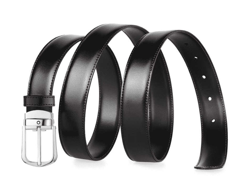 Alternative view of Dây Lưng Montblanc Curved Horseshoe Buckle Belt 114412