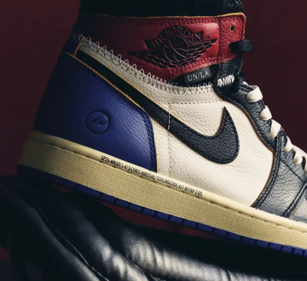 Giày Air Jordan 1 x Union x Fragment 'Black Varsity Red' IO7847-002 - Ảnh 6