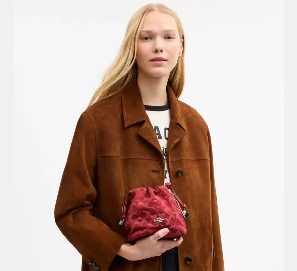 Túi Coach Faye Mini Drawstring Bag 'True Red' CCZ45-SVDN8 - Ảnh 6