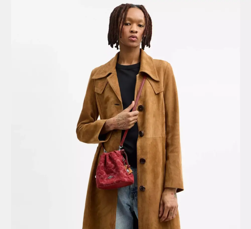 Túi Coach Faye Mini Drawstring Bag 'True Red' CCZ45-SVDN8 - Ảnh 5
