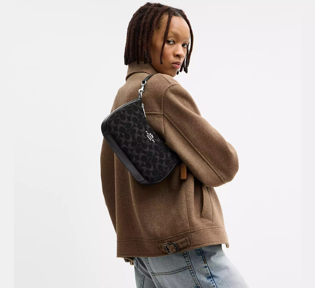 Túi Coach Teri Shoulder Bag 'Black' CDE43-SVBK - Ảnh 3