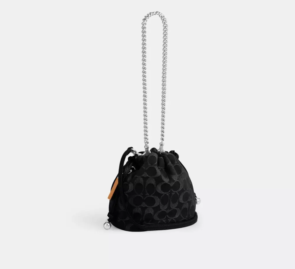 Túi Coach Faye Mini Drawstring Bag 'Black' CCZ45-SVBK - Ảnh 3