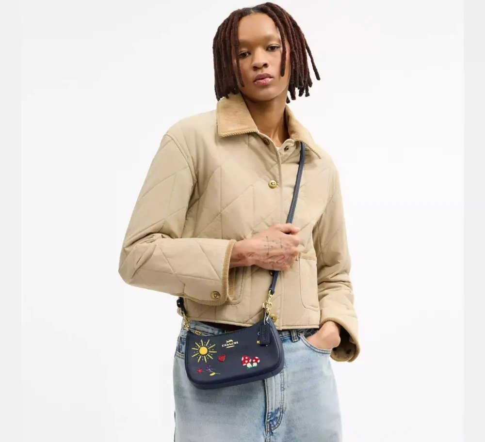 Túi Coach Teri Mini Crossbody Bag 'Dark Denim' CDC86-IML6I - Ảnh 5