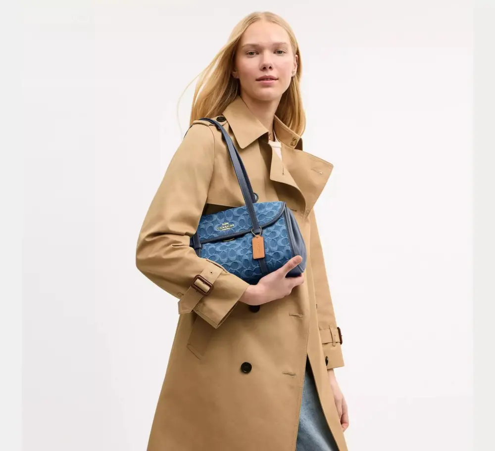 Túi Coach Bridget Flap Shoulder Bag 'Blue' CDE94-IMTYV - Ảnh 5