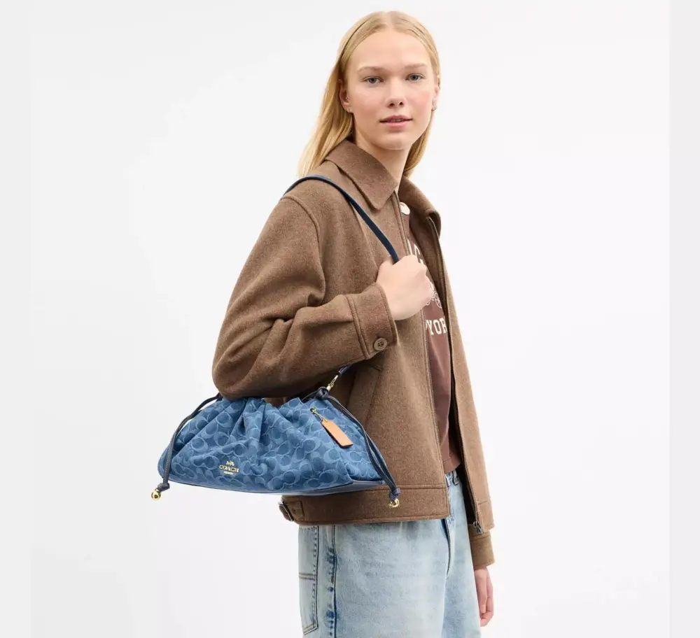 Túi Coach Faye Large Shoulder Bag 'Blue' CDB97-IMTYV - Ảnh 6