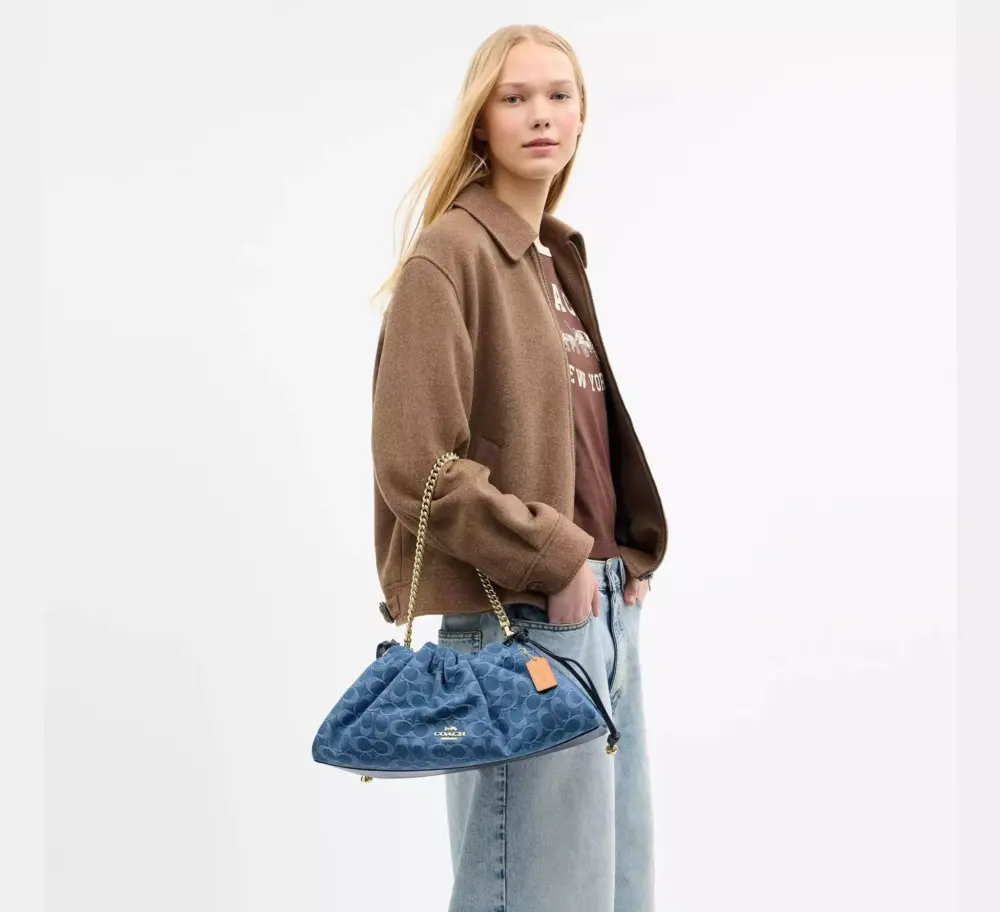 Túi Coach Faye Large Shoulder Bag 'Blue' CDB97-IMTYV - Ảnh 5