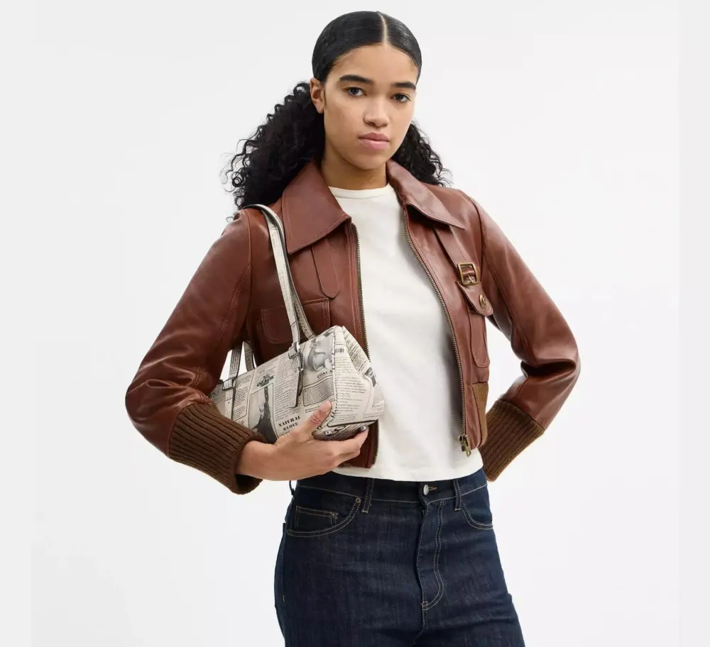 Túi Coach Asher Shoulder Bag 'Newspaper Print' CDC11-SVCAH - Ảnh 5