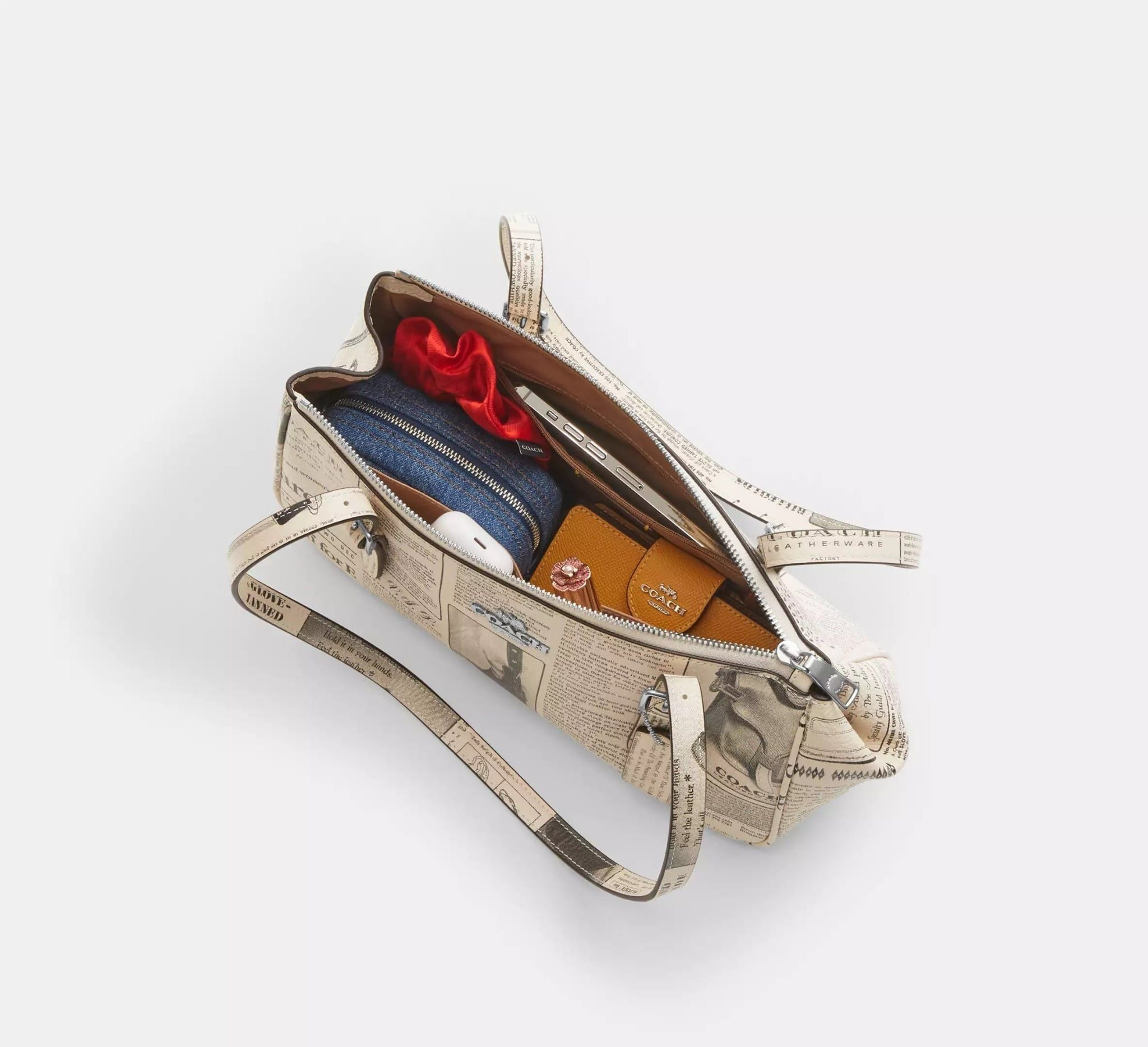 Alternative view of Túi Coach Asher Shoulder Bag 'Newspaper Print' CDC11-SVCAH