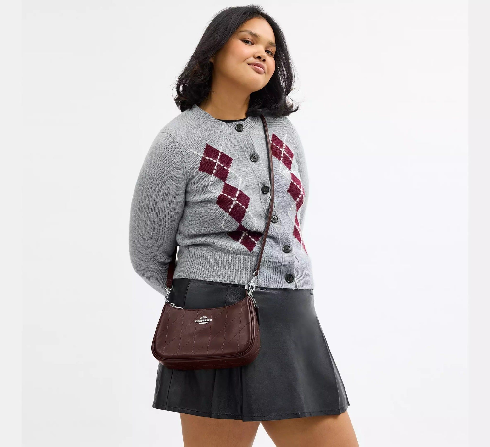 Túi Coach Teri Shoulder Bag 'Maple' CDP32-SVMPL - Ảnh 3