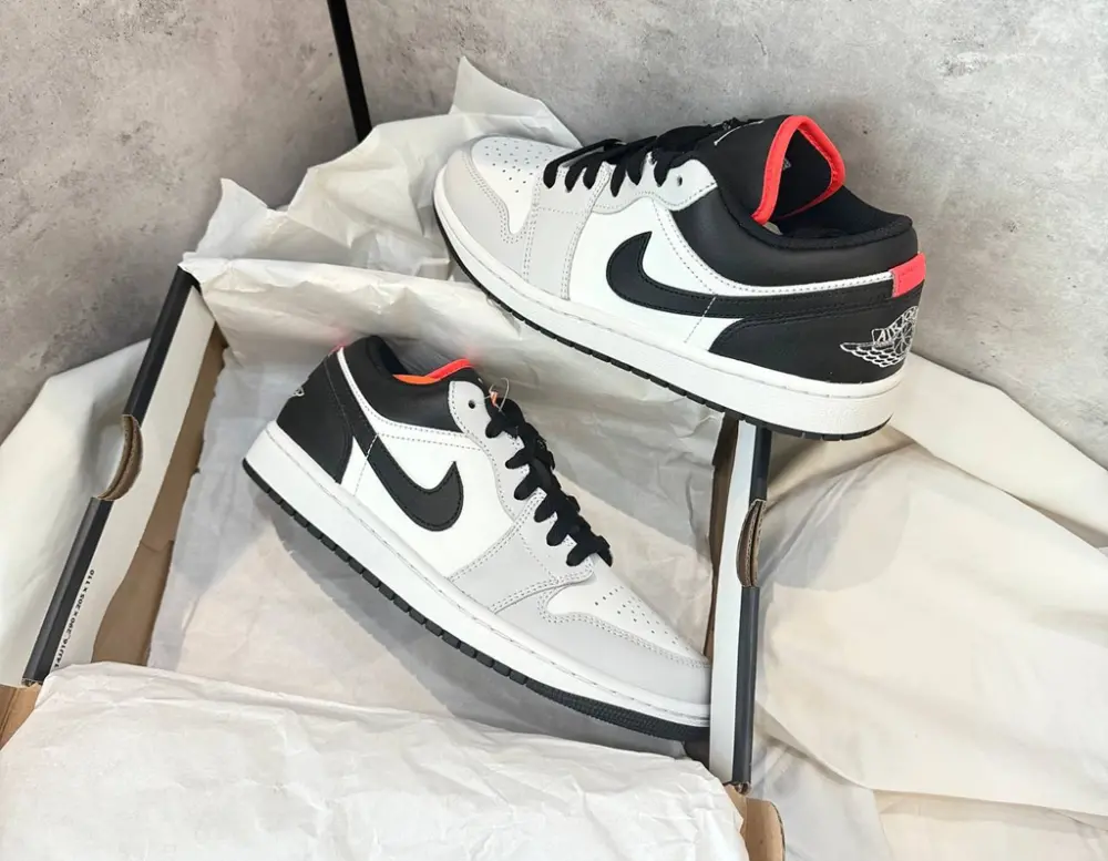 Giày Nike Air Jordan 1 Low 'Neutral Grey Infrared' 553558-045 - Ảnh 5